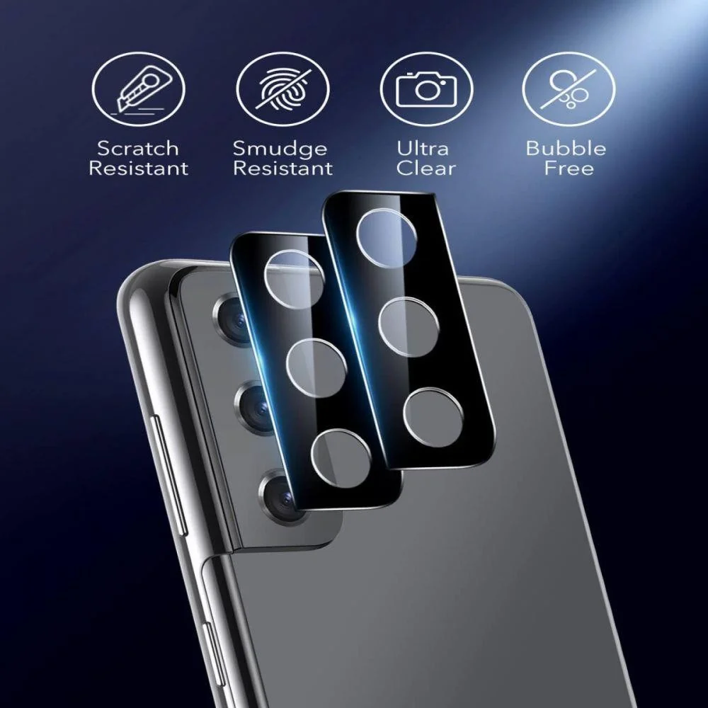 Temperované sklo na kameru pre Samsung Galaxy S21 Plus 5G, Transparentná, 2 ks