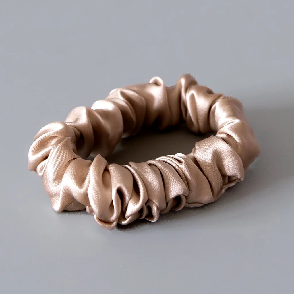 Hodvábne gumičky Mallys rosegold duo