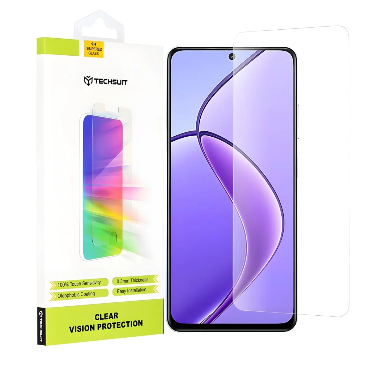 Temperované sklo 9H pre Realme 12/12x - Transparentná