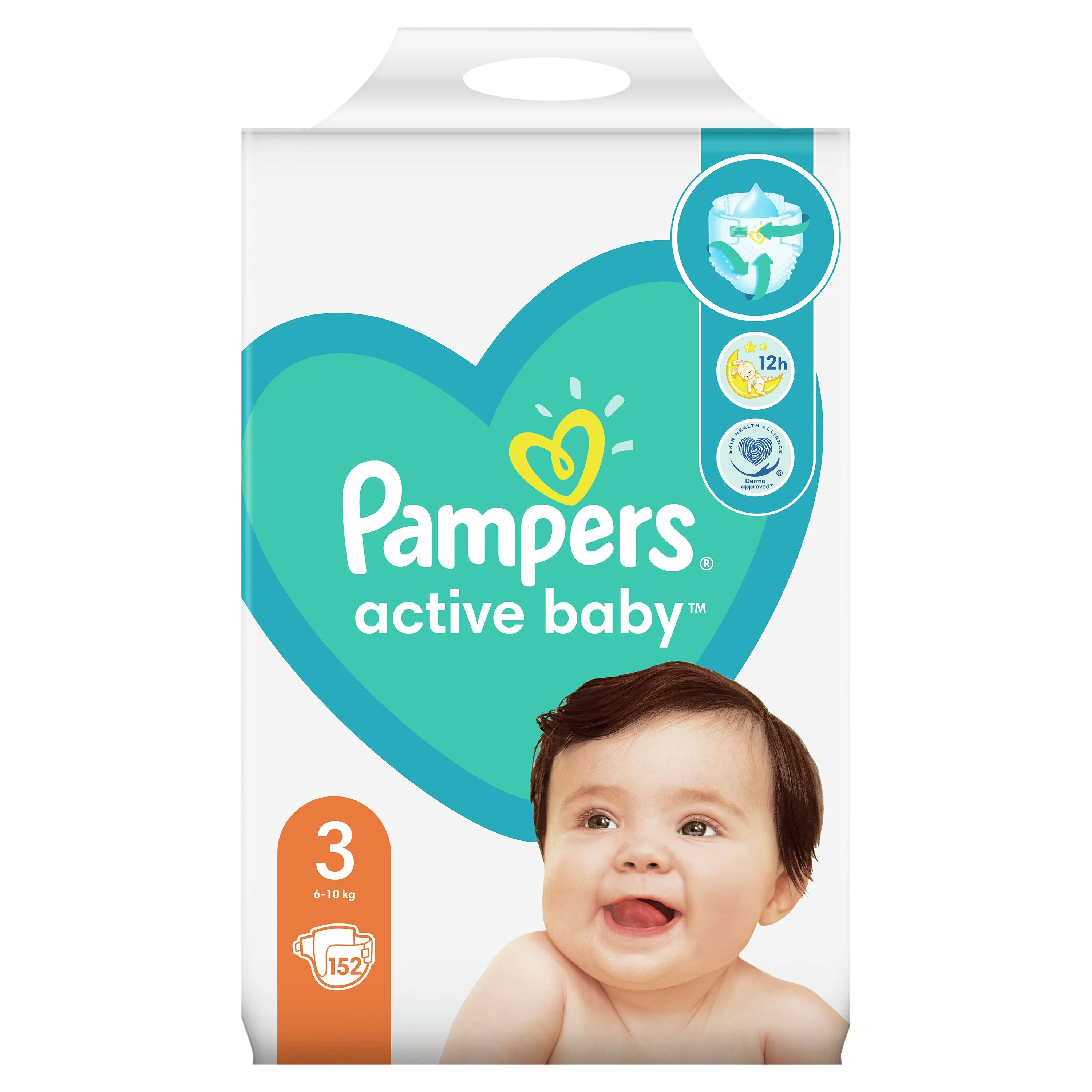 Pampers Active Baby MP+ S3 152ks (6-10kg) 1×152 ks