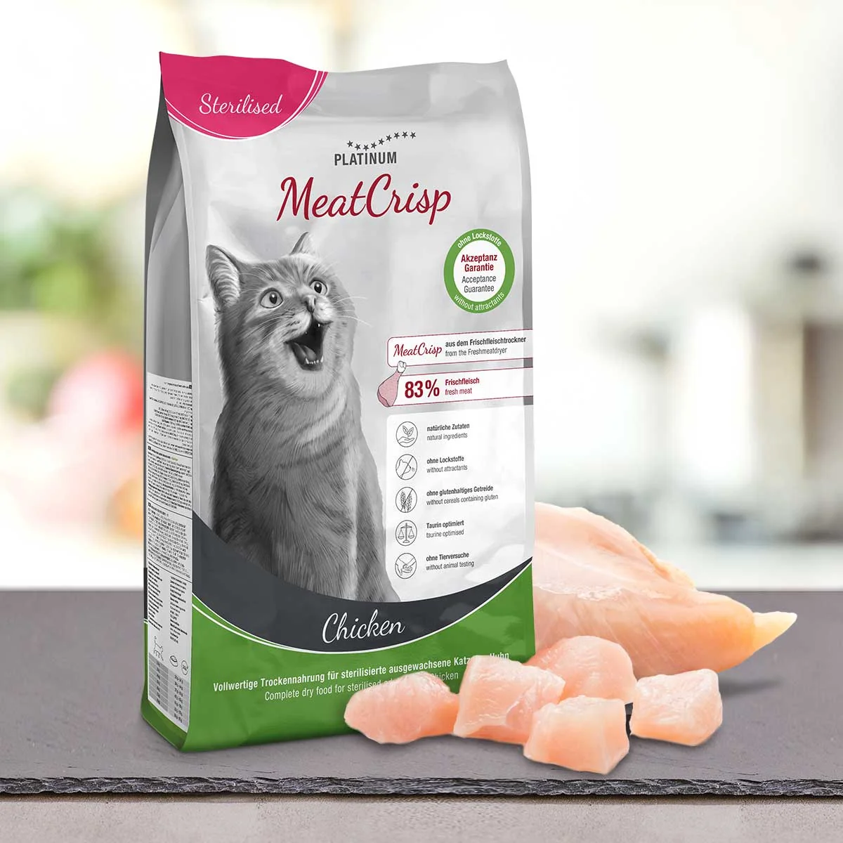 MeatCrisp Sterilised Chicken - Kuracie pre kastrované mačky 3 kg
