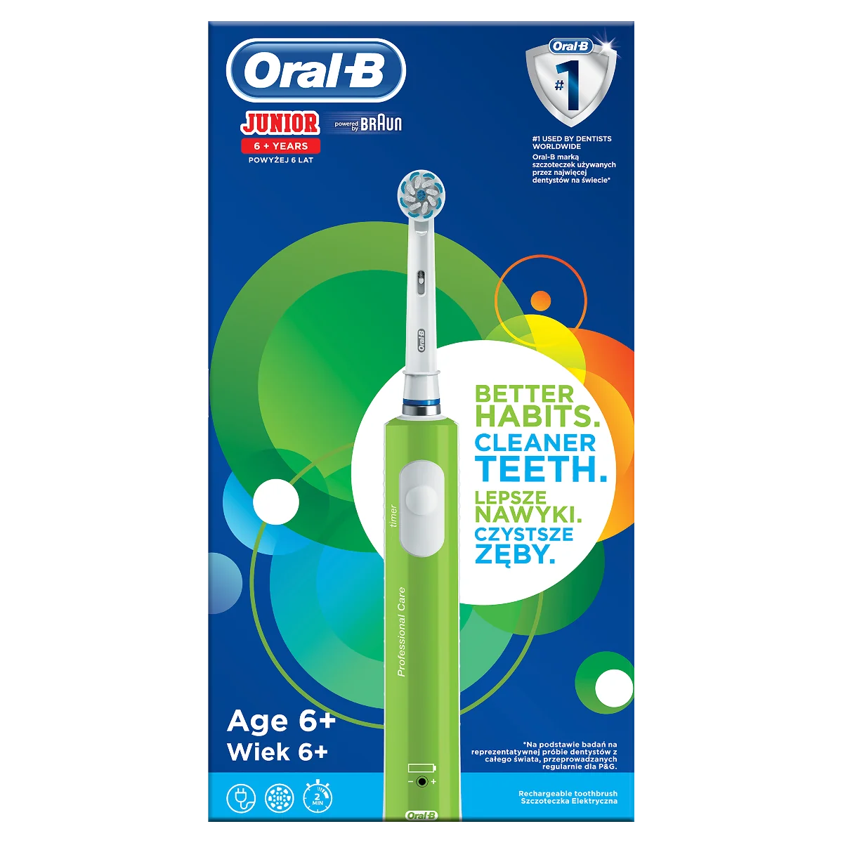 Oral B Elektrická zubná kefka Junior sensitive 1×1 ks, detská zubná kefka