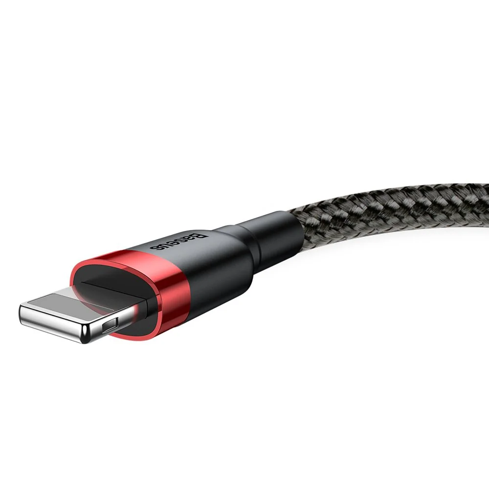 Baseus Cafule kábel USB / Lightning QC 3.0 2A 3m, čierny/červený