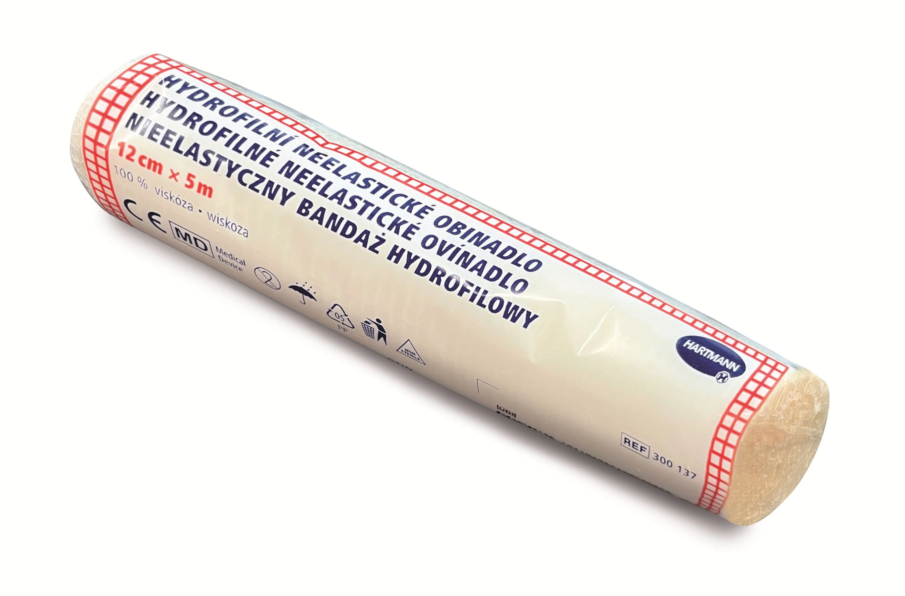 Hartmann Ovínadlo hydrofilné neelastické pletené, nesterilné (12cm x 5m) 1 ks