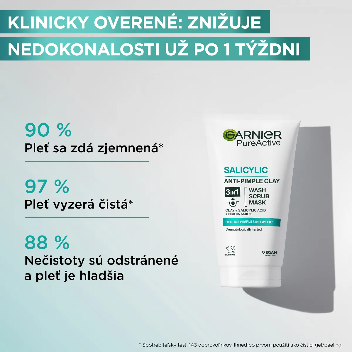 Garnier Skin Naturals Pure čistiaci peeling 3 v 1 1×150 ml, čistiaci peeling