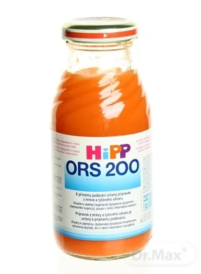 HiPP ORS 200 Mrkvovo ryžový odvar 1×200 ml, rehydratačná výživa pre deti