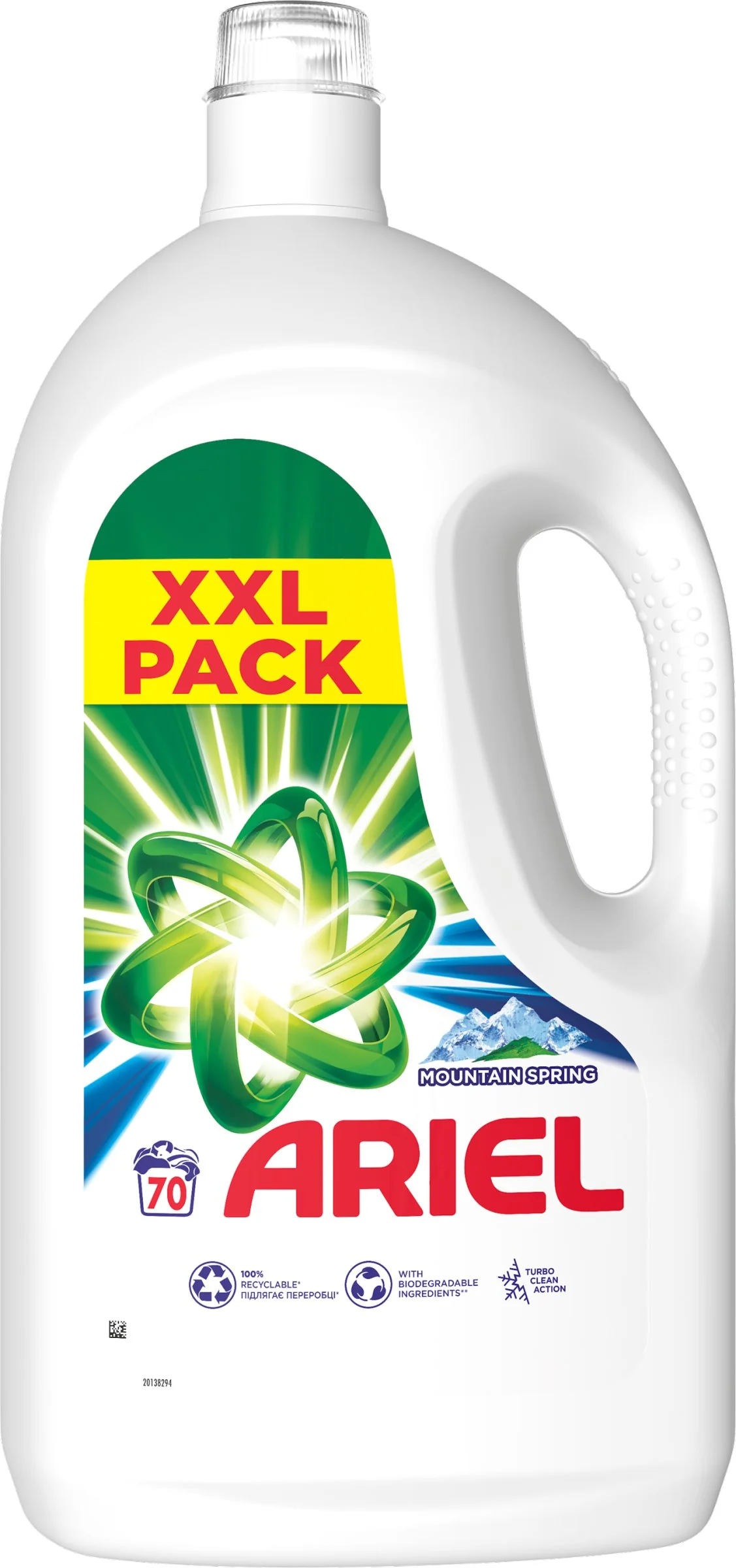 Ariel gel 3.5l / 70PD Mountain Spring 1×3,5 l, tekutý prací prostriedok