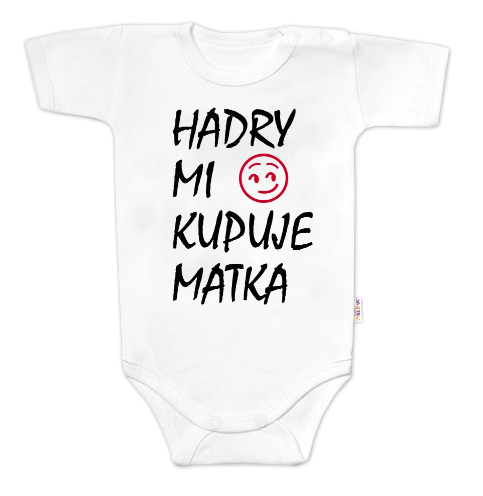 Body krátky rukáv Hadry mi kupuje matka, biele, veľ. 86