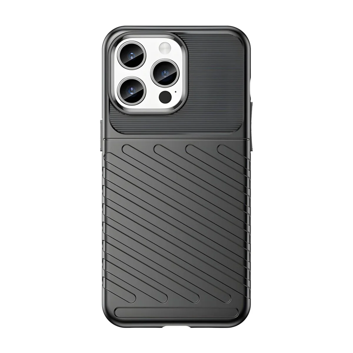 Odolné puzdro Thunder pre iPhone 15 Pro Max - Čierna Hybridný telefónny kryt