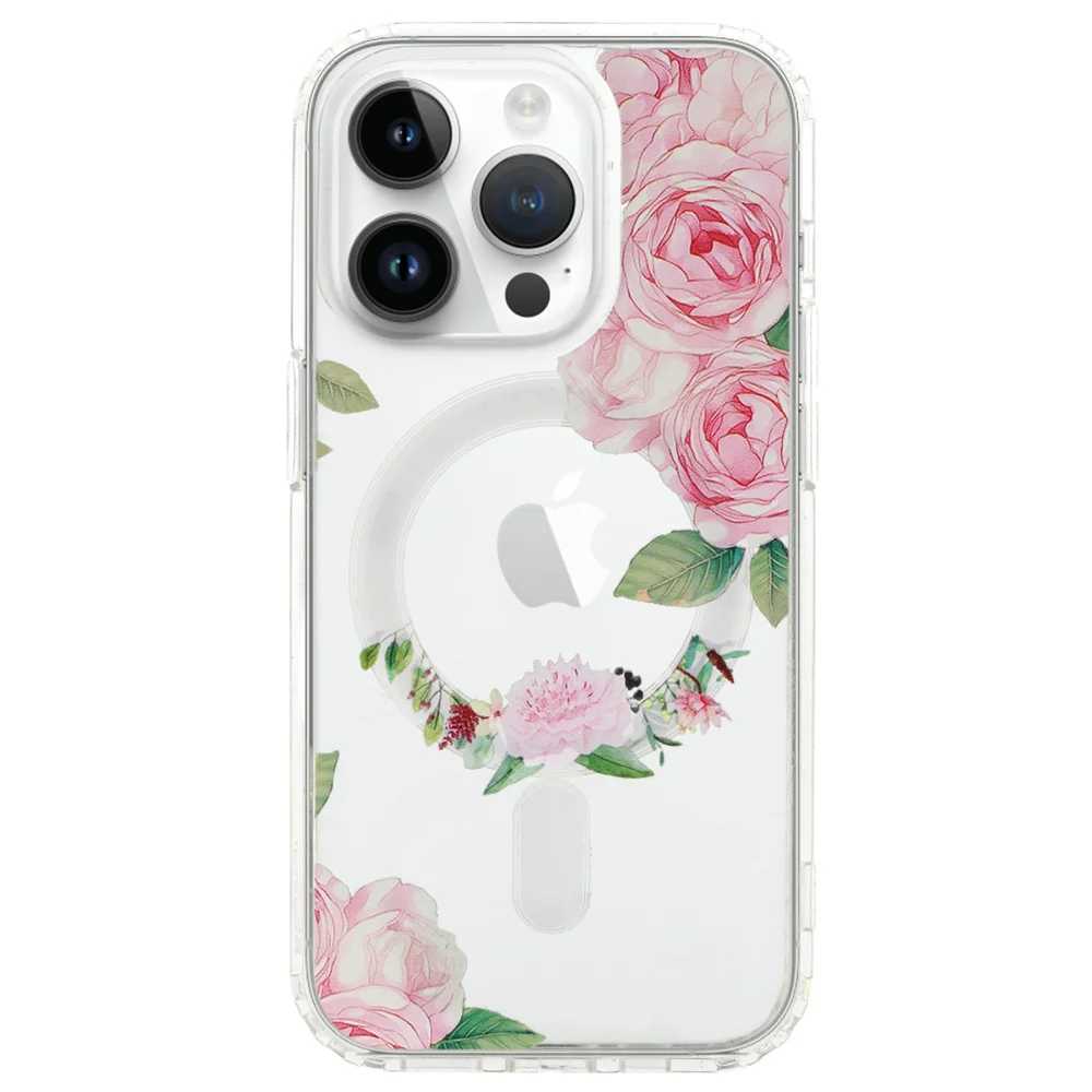 MG Flower MagSafe kryt na iPhone 12, pink flower