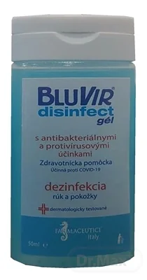 BLUVIR Disinfect gél 1×50 ml, dezinfekčný gél na ruky