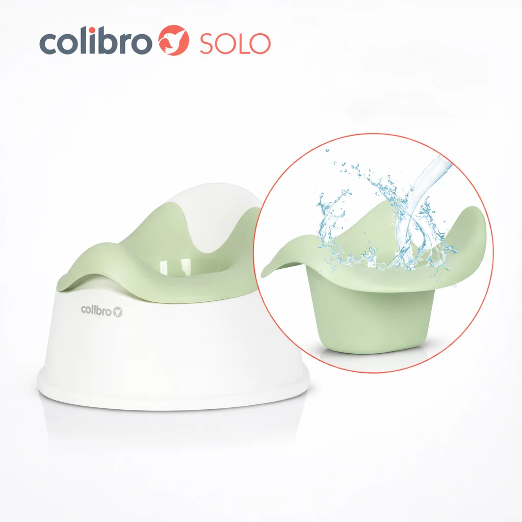 Detský nočník, ergonomický Solo cool – zelený, biely