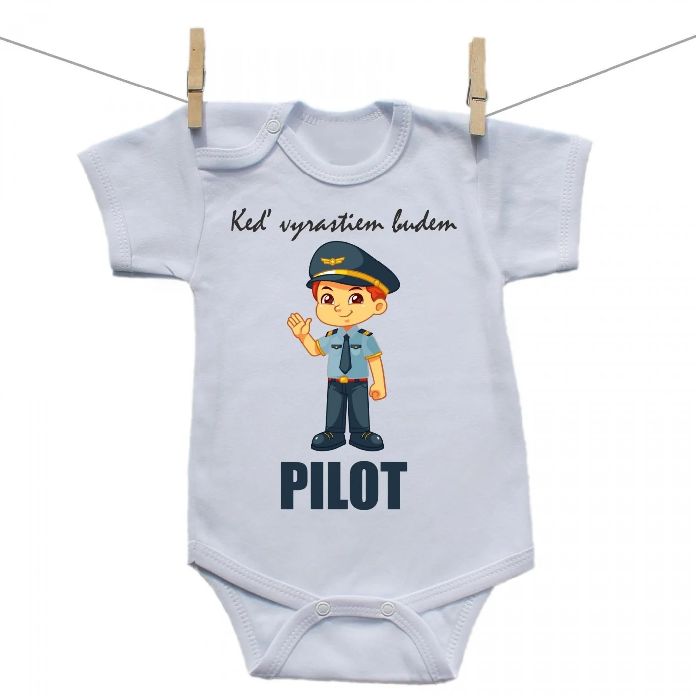Boodyy Body s krátkym rukávom Keď vyrastiem budem pilot Veľkosť: 68