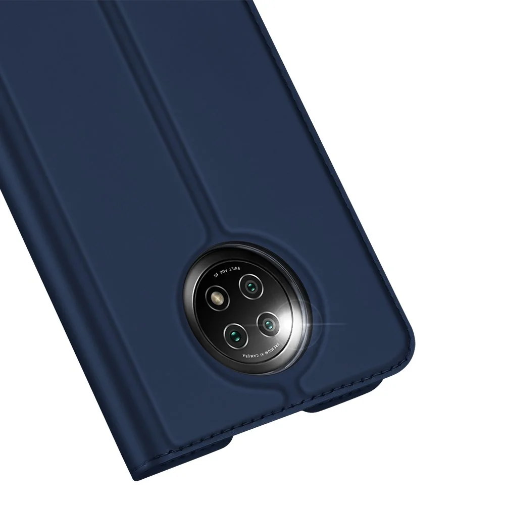 DUX DUCIS Skin Pro knižkové kožené puzdro na Xiaomi Redmi Note 9T 5G modré