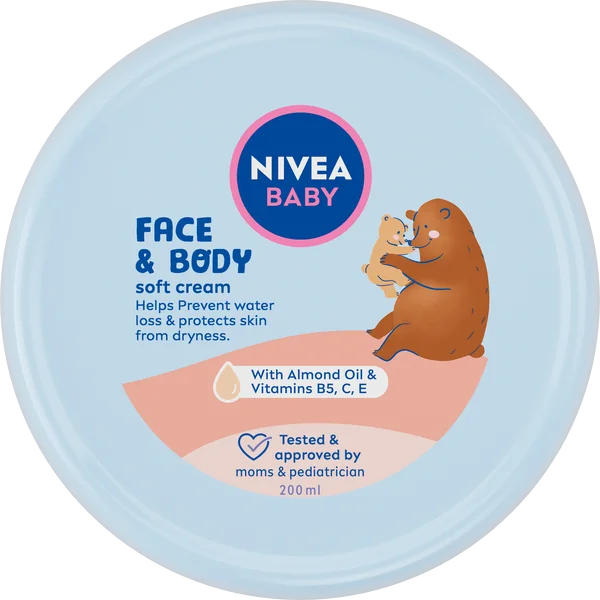 Nivea Baby Krém na tvár a telo 1×200 ml, krém