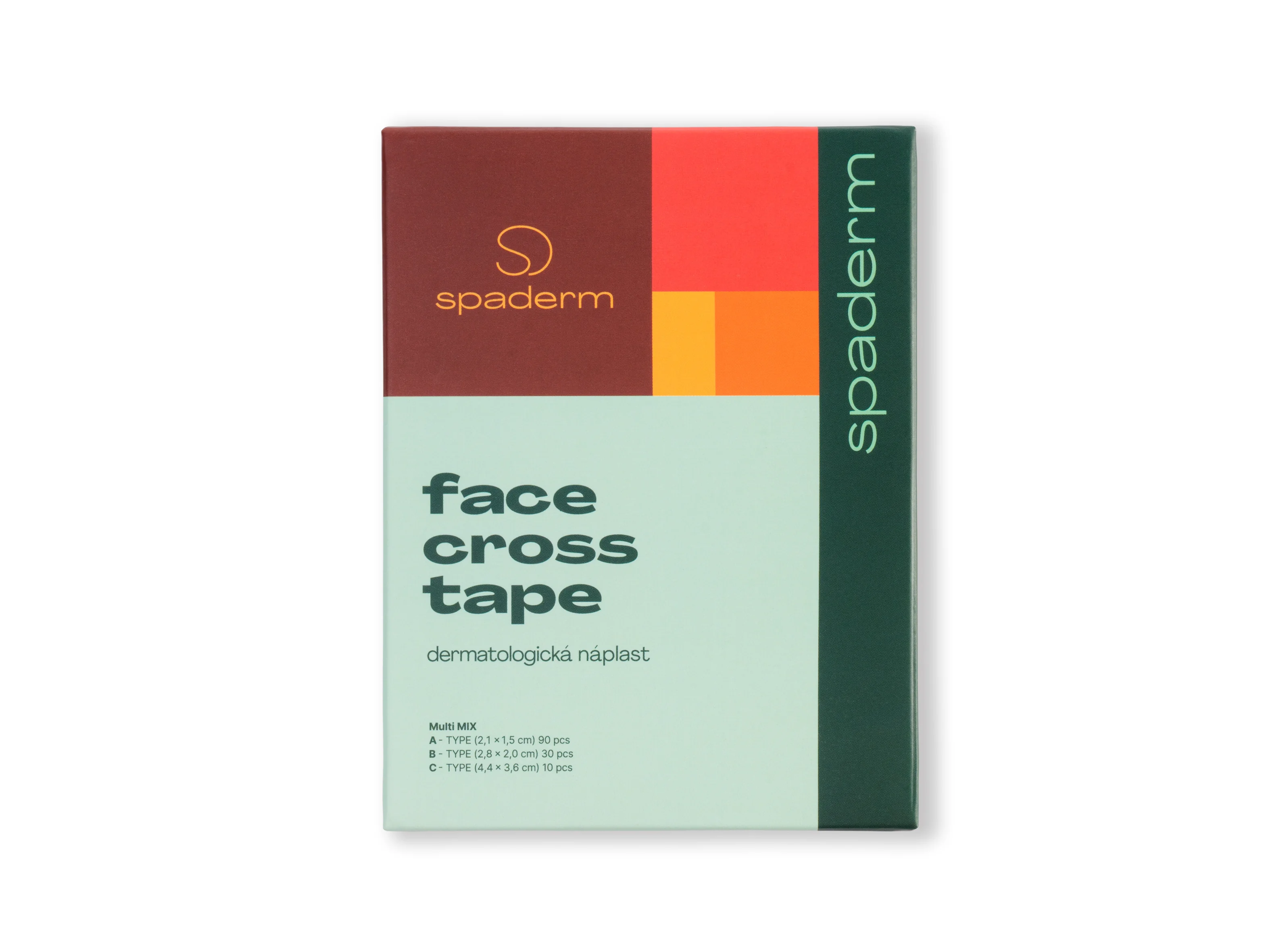 Spaderm Face Cross Tape, Mix 130 ks