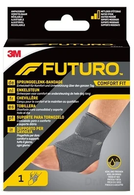 3M FUTURO 4037 univerzálna bandáž na členok COMFORT FIT 1×1 ks, bandáž
