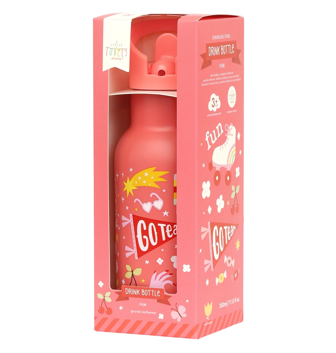 A Little Lovely Company - antikorová fľaša na pitie, 350 ml - zábava