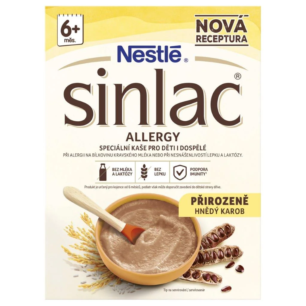 Nestlé Nemliečna kaša SINLAC Allergy (pre deti (od ukonč. 6.mesiaca aj dospelých) (inov. 2026) 1x250 g) 250 g