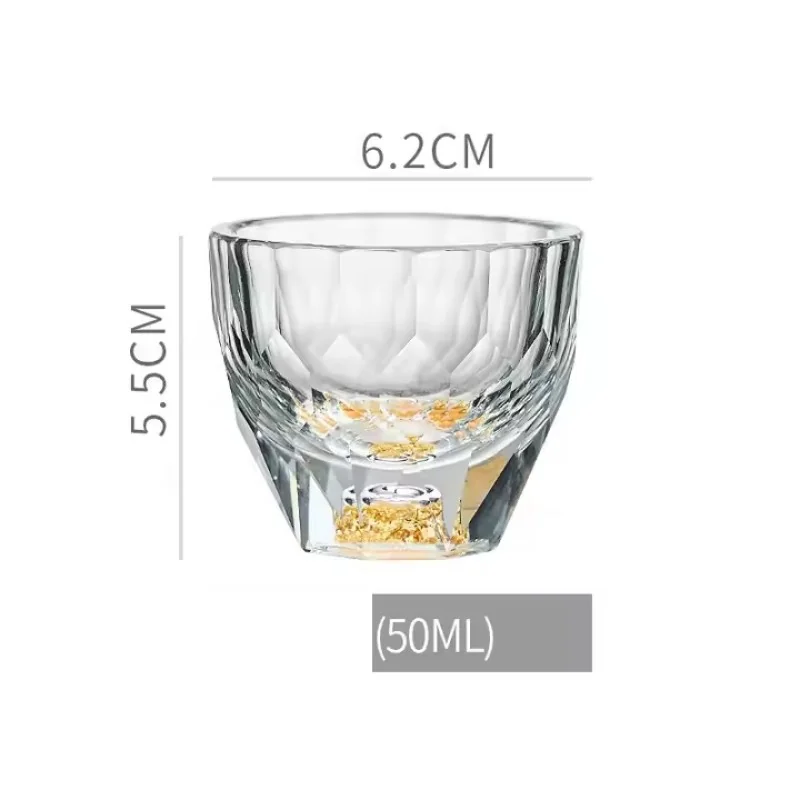 Krištáľový pohár Elegant 50ml, tyrkysová