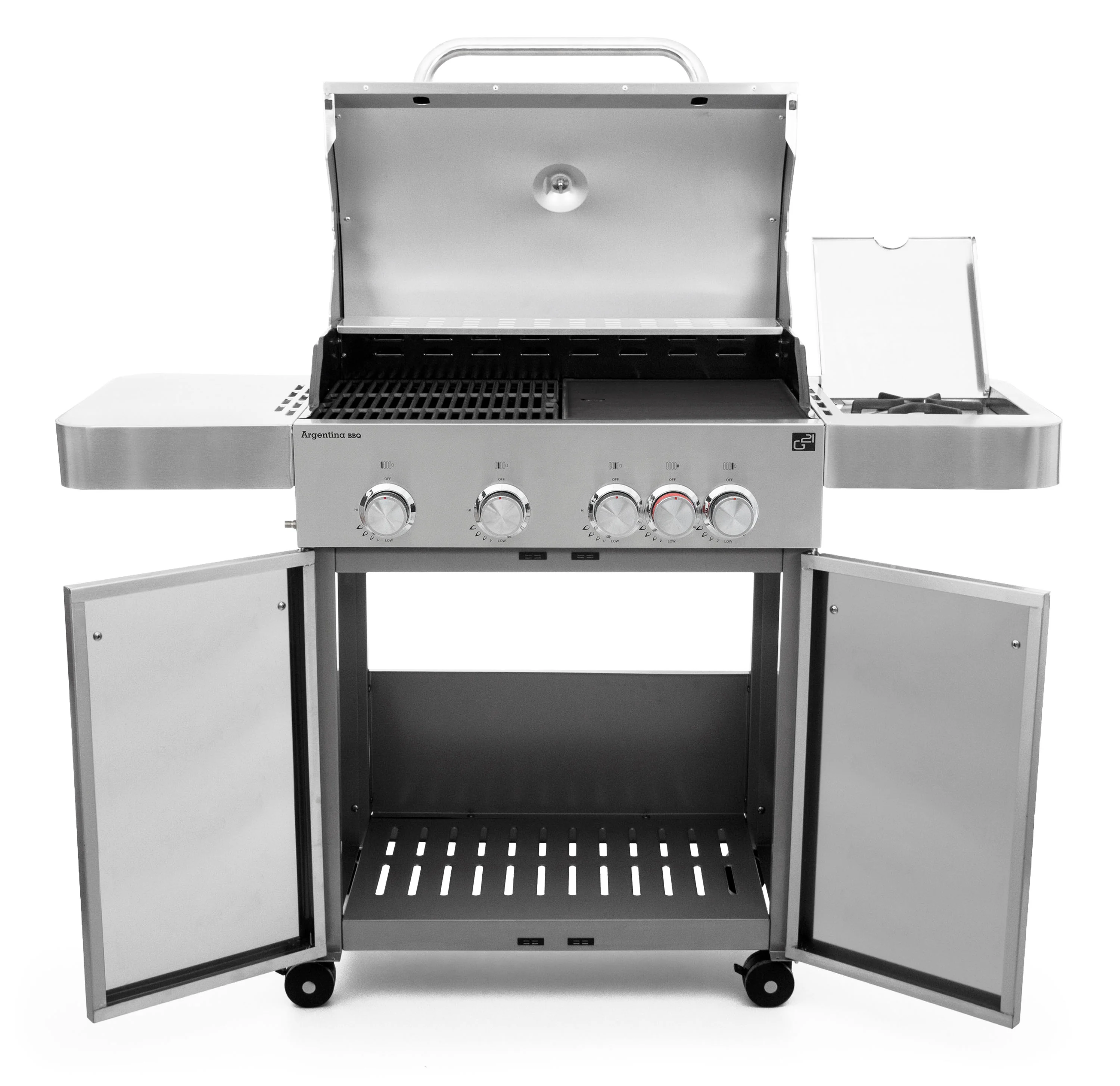 Plynový gril G21 Argentina BBQ Premium line, 5 horákov + zadarmo redukčný ventil GAH-5ARG-SIL