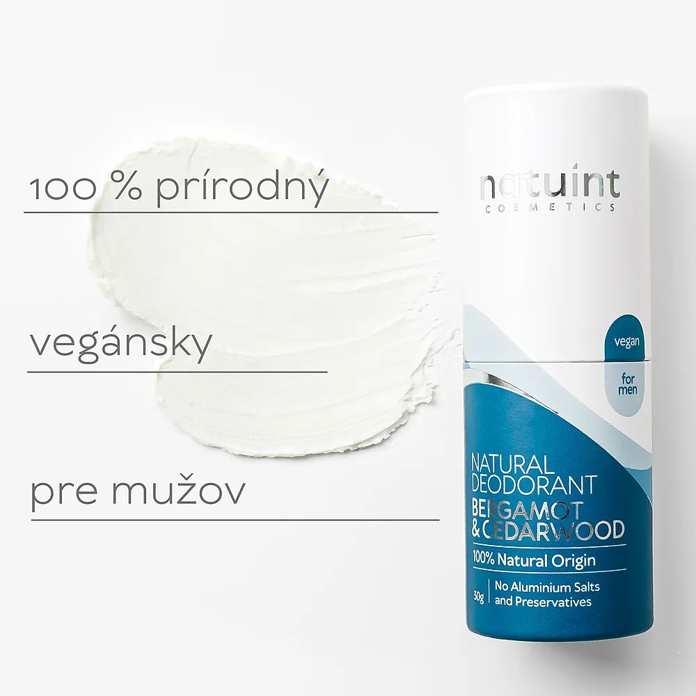 Krémový dezodorant pre mužov Natural Deodorant - Bergamot & Cedarwood for MEN