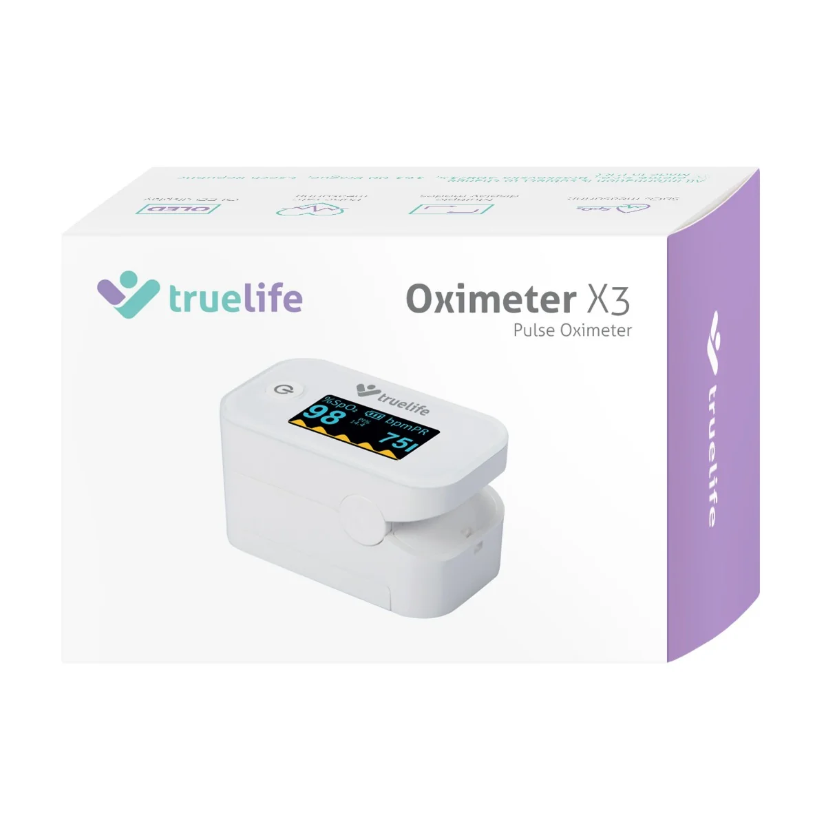 TrueLife Pulzný oxymeter X3 1×1 ks, pulzný oxymeter