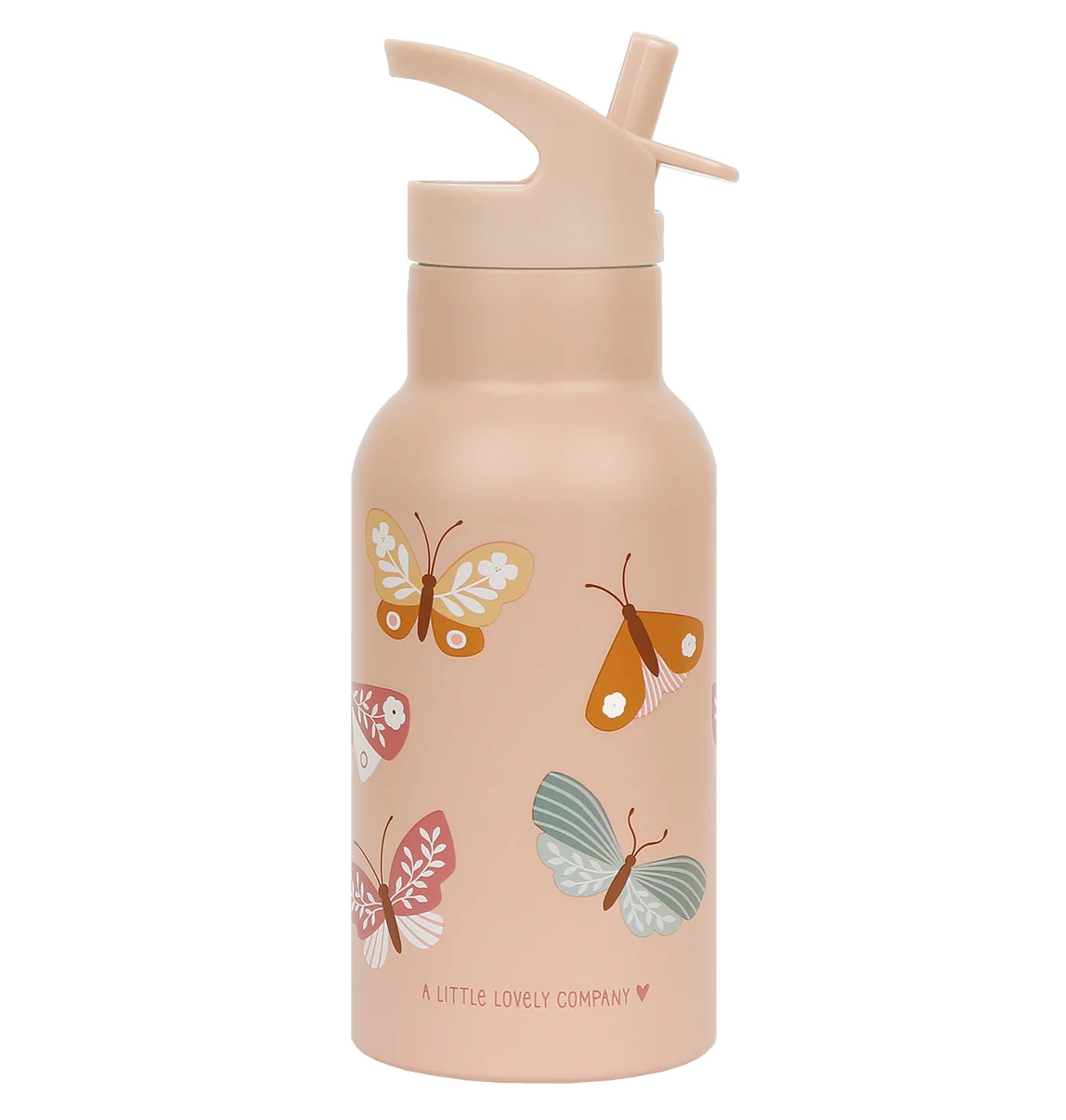 A Little Lovely Company - antikorová fľaša na pitie, 350 ml - motýliky