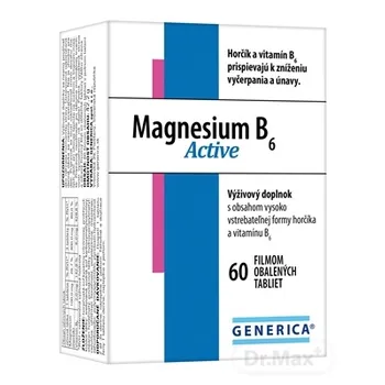 GENERICA Magnesium B6 Active 1×60 tbl, horčík + B6