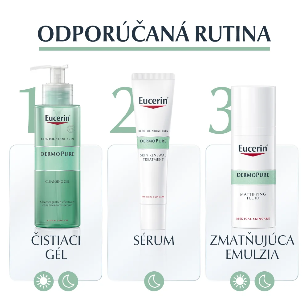 Eucerin DERMOPURE zmatňujúca emulzia 1×50 ml, problematická pleť