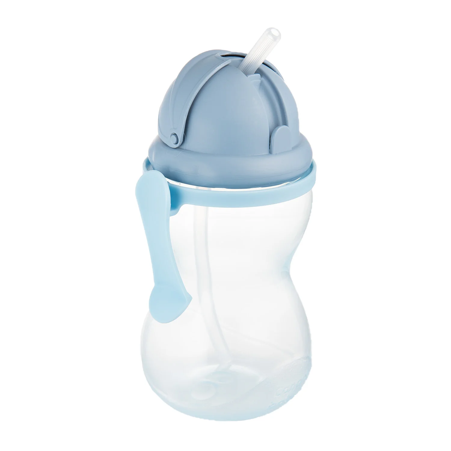 Canpol babies Športová fľaša so silikónovou slamkou 370ml 12m+ modrá 1 ks