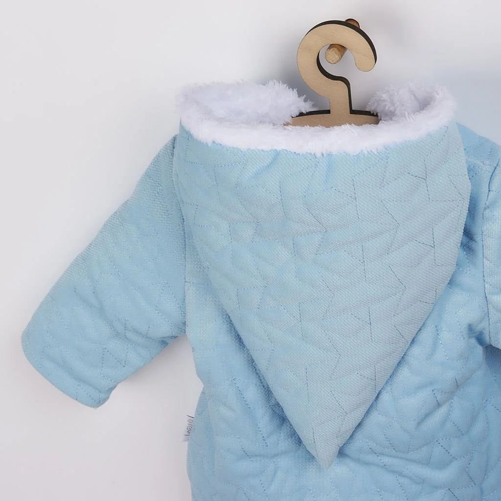 Zimný dojčenský kabátik s čiapočkou Nicol Kids Winter modrý 62