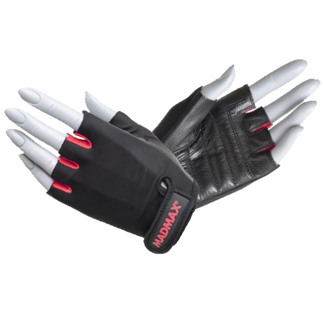 MADMAX MFG-251 GLOVES FOR FITNESS RAINBOW - Black/Rubine red, S