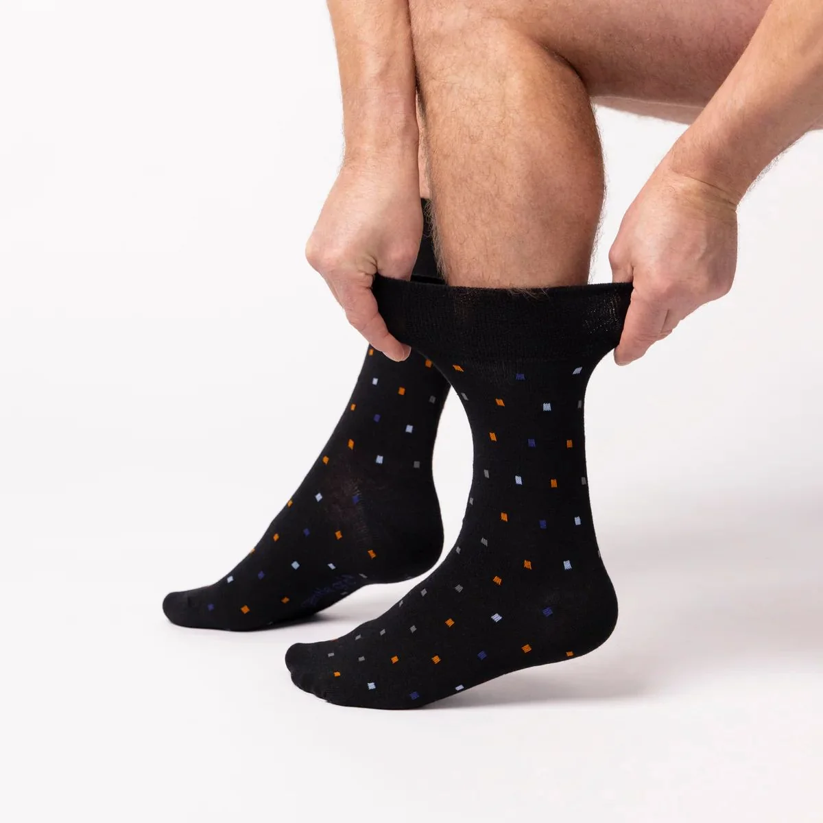 Pánske 3 páry módne ponožky Gentle Grip CUBIC CONTROL voľný lem Veľkosť ponožiek 39-45