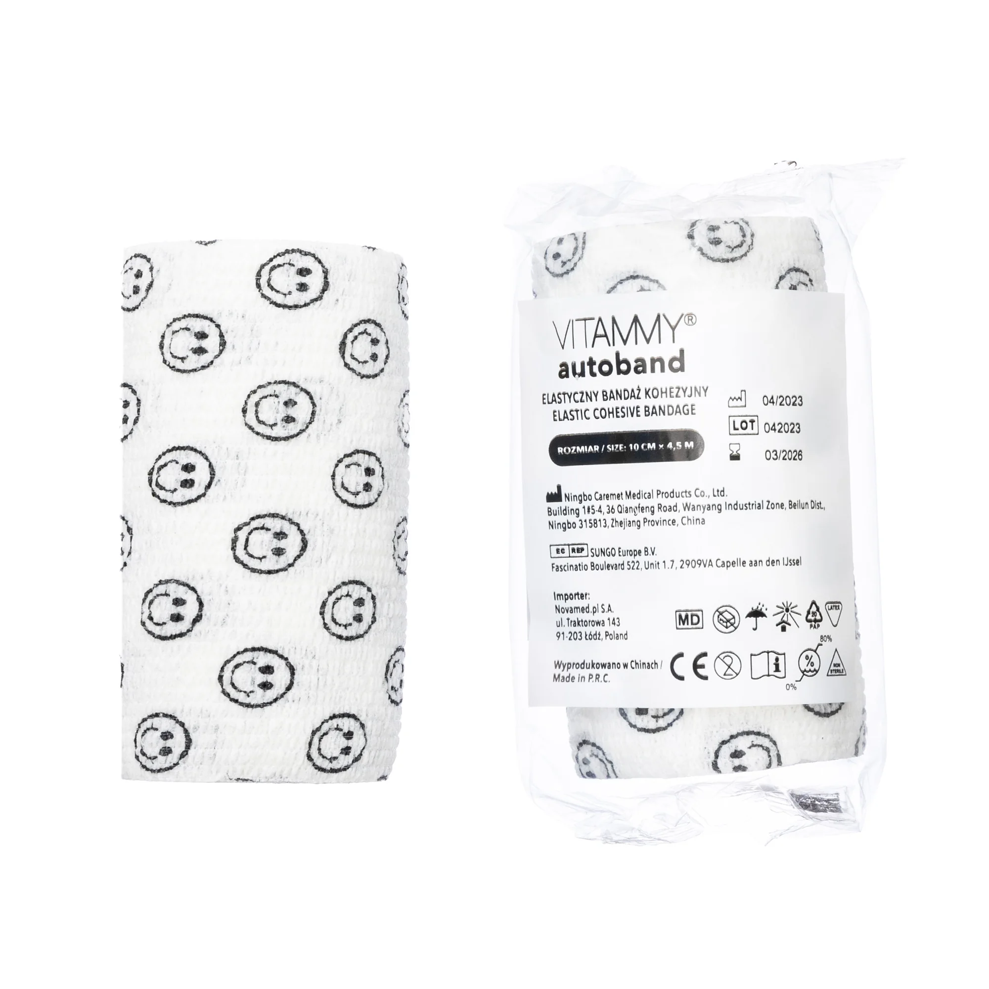 VITAMMY Autoband samolepiaca bandáž smajlík biela 10 cm x 450 cm