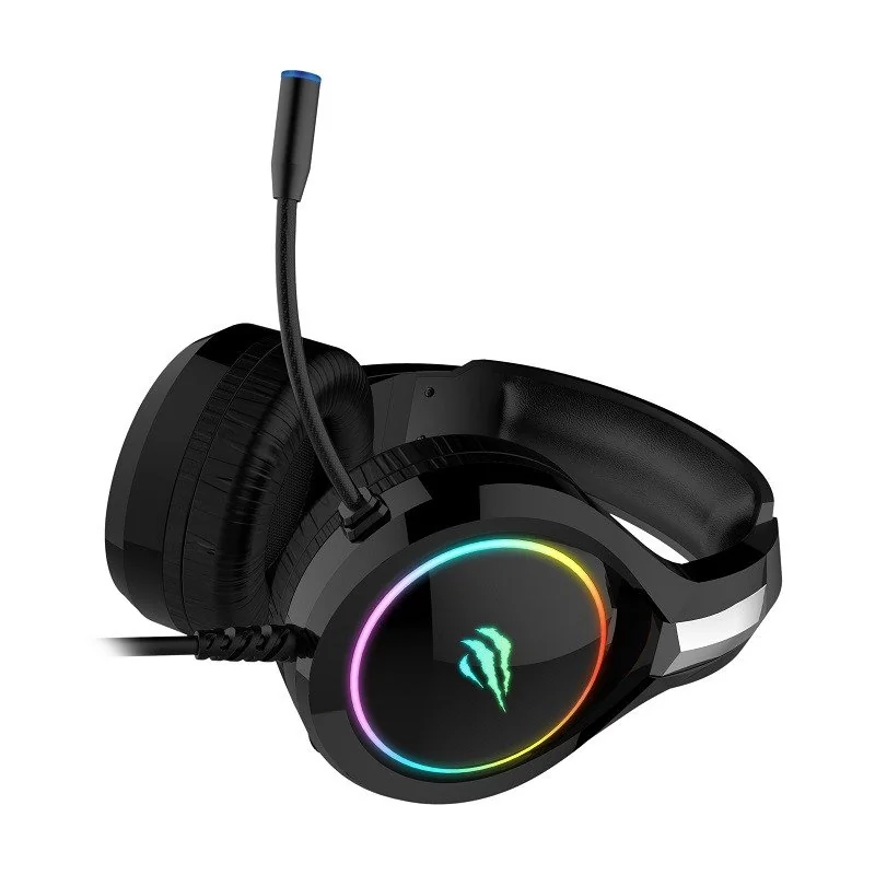 Havit Gamenote H2232d RGB herné slúchadlá 3.5mm, čierne-červené