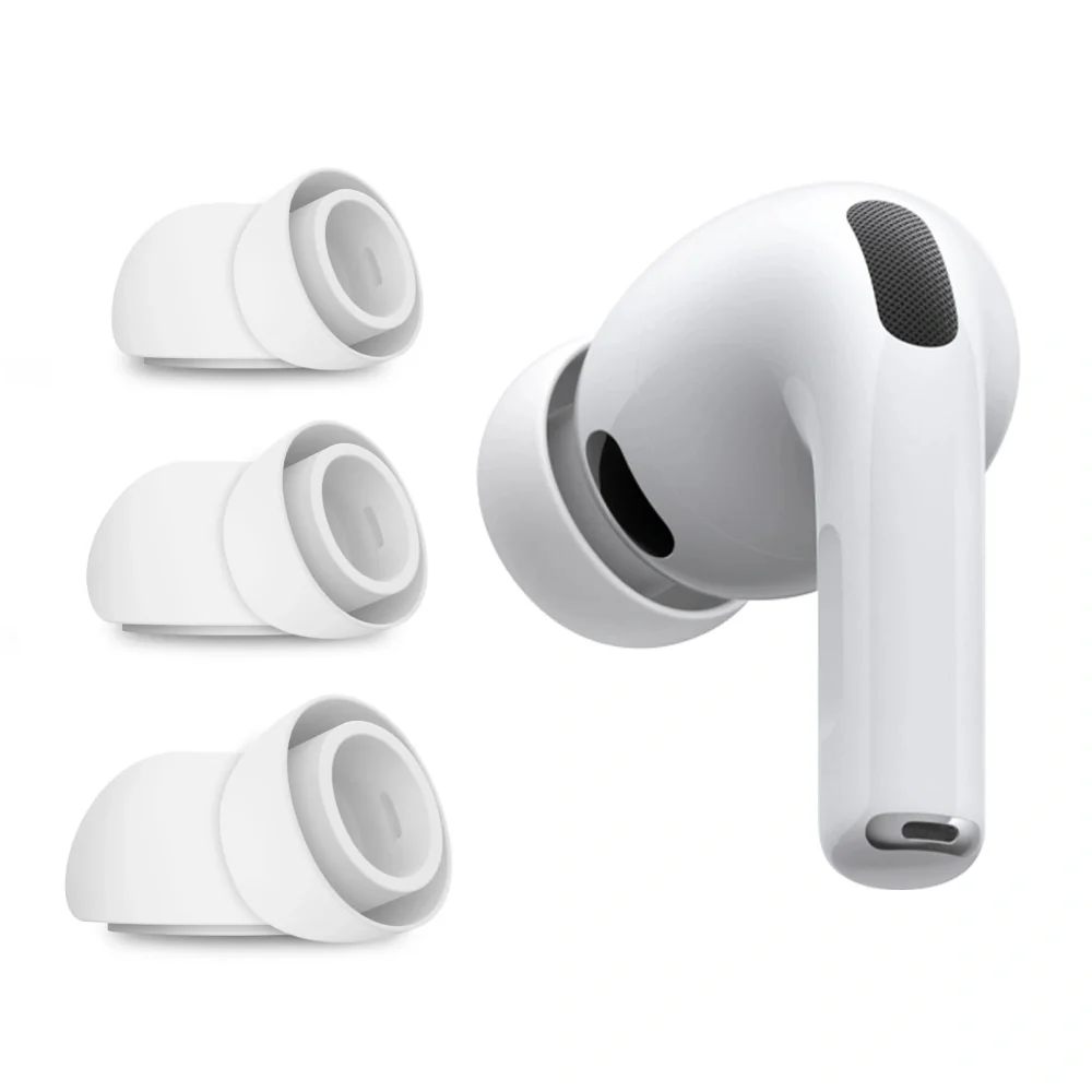 Tech-Protect Ear Tips náhradné štuple pre Apple AirPods Pro 3 3ks, biele le
