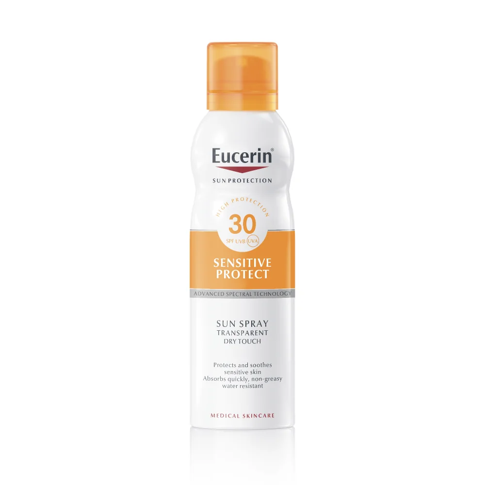 Eucerin SUN Transparentný sprej aerosól Dry Touch OIL CONTROL SPF 30 1×200 ml, pre citlivú pokožku