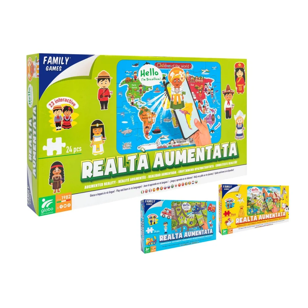 Mega puzzle s rozšírenou realitou - 16 jazykov sveta-SIRWOOD