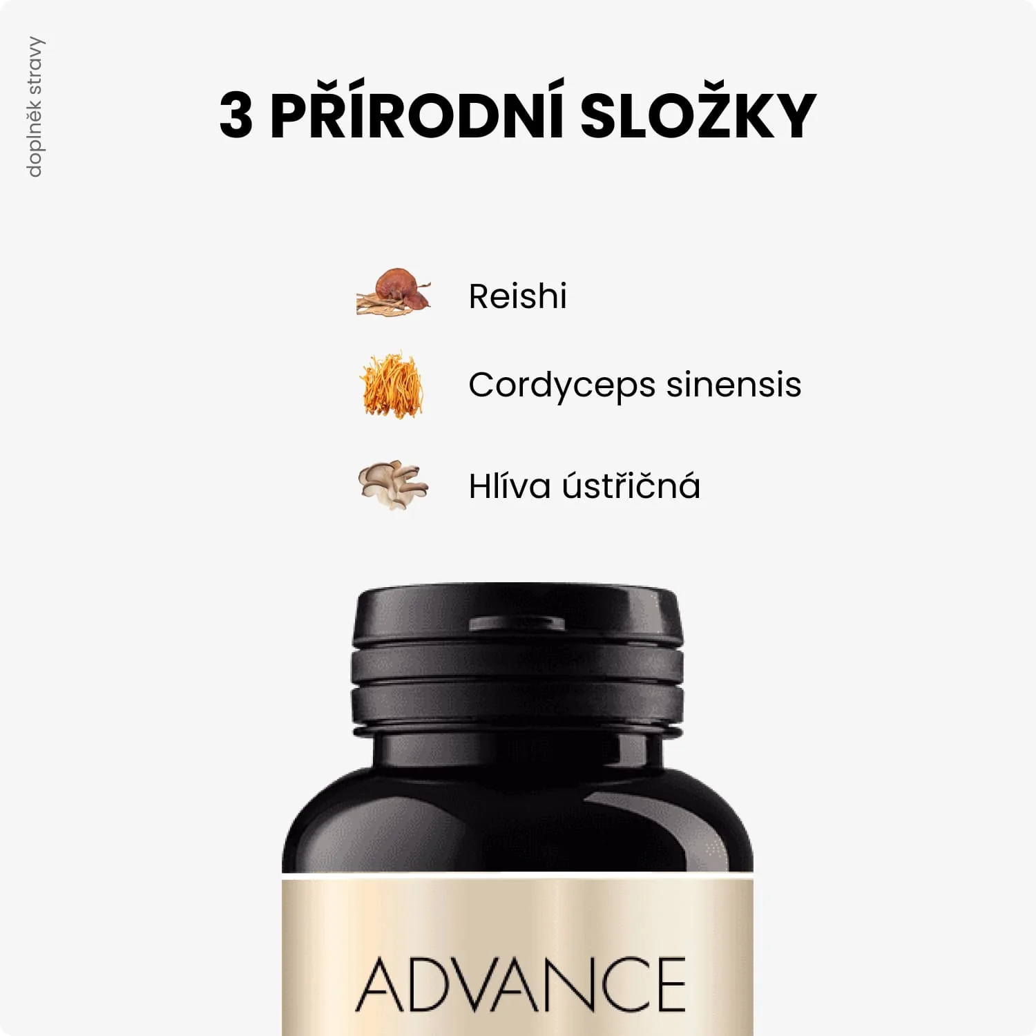 ADVANCE Trimyco 60 kapsúl - reishi, cordyceps, hliva 1×60 cps, výživový doplnok