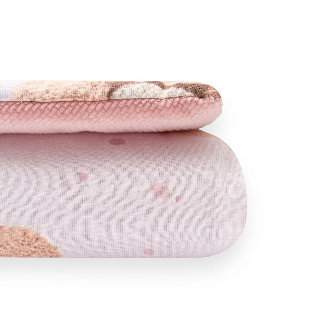 Obojstranný Set z Velvet a bavlny do kočíka New Baby Love Teddy