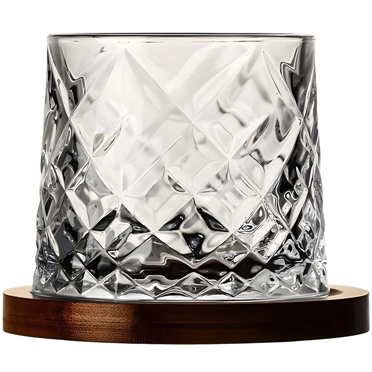 Kryštálový pohár na whisky s dreveným podnosom 280 ml