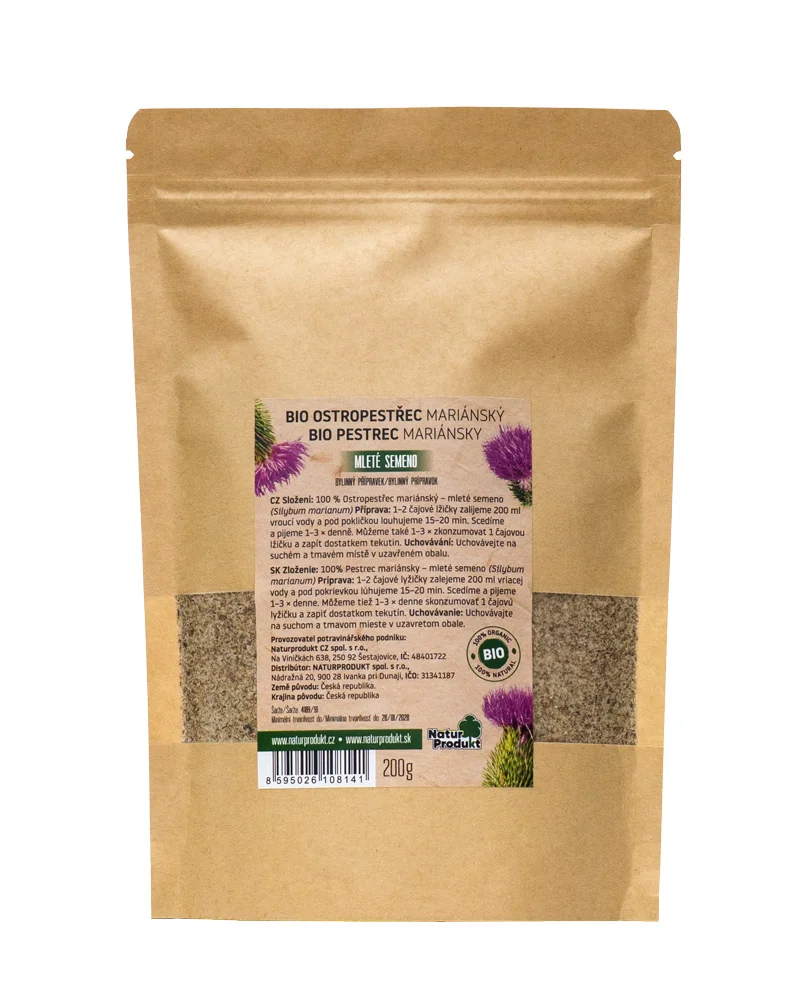 Naturprodukt ostropestrec mariánsky mletý 200 g