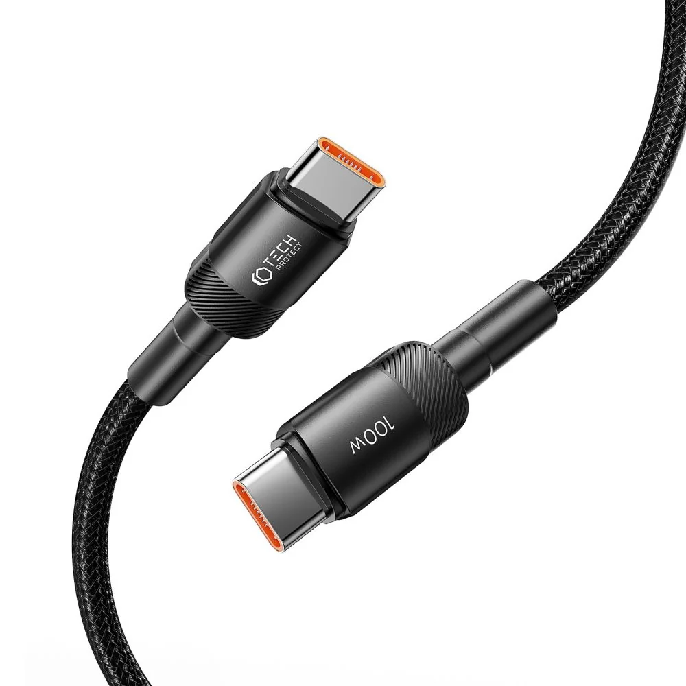 Tech-Protect Ultraboost Evo kábel USB-C / USB-C PD 100W 5A 1m, čierny