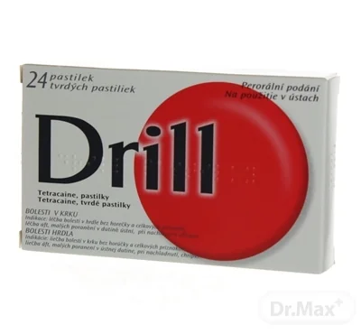 DRILL BEZ CUKRU tvrdé pastilky 1×24 tbl, liek