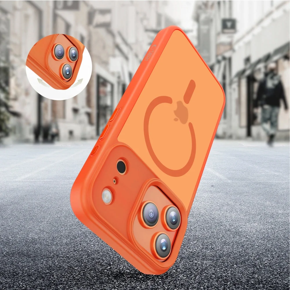 Tech-Protect Magmat MagSafe kryt na iPhone 17 Pro Max, oranžový