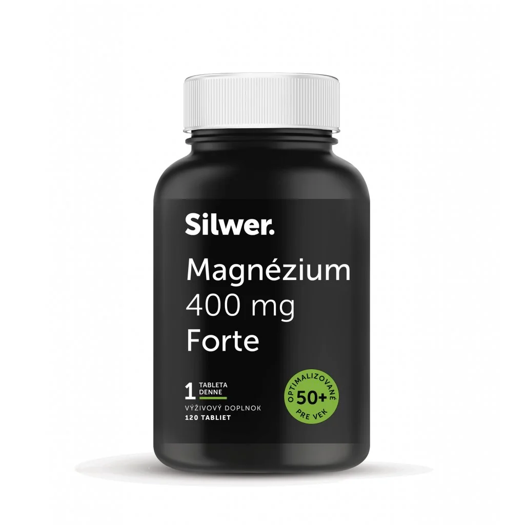 Silwer Magnézium 400 mg Forte 120 tabliet. Proti únave, na nervy a svaly.