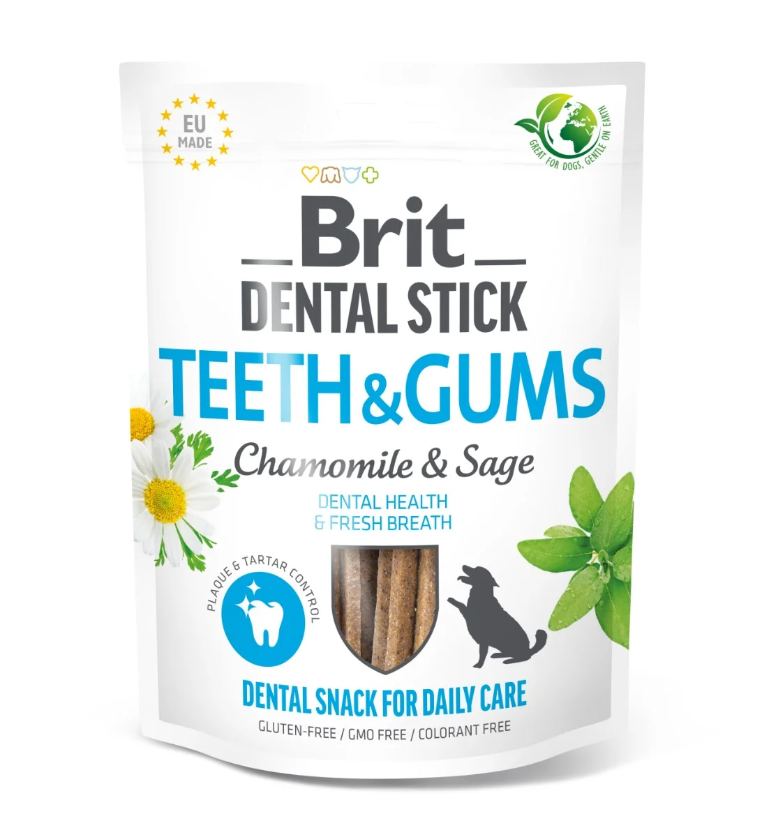 Brit Dental Stick Teeth & Gums s harmančekom a šalviou 7 ks