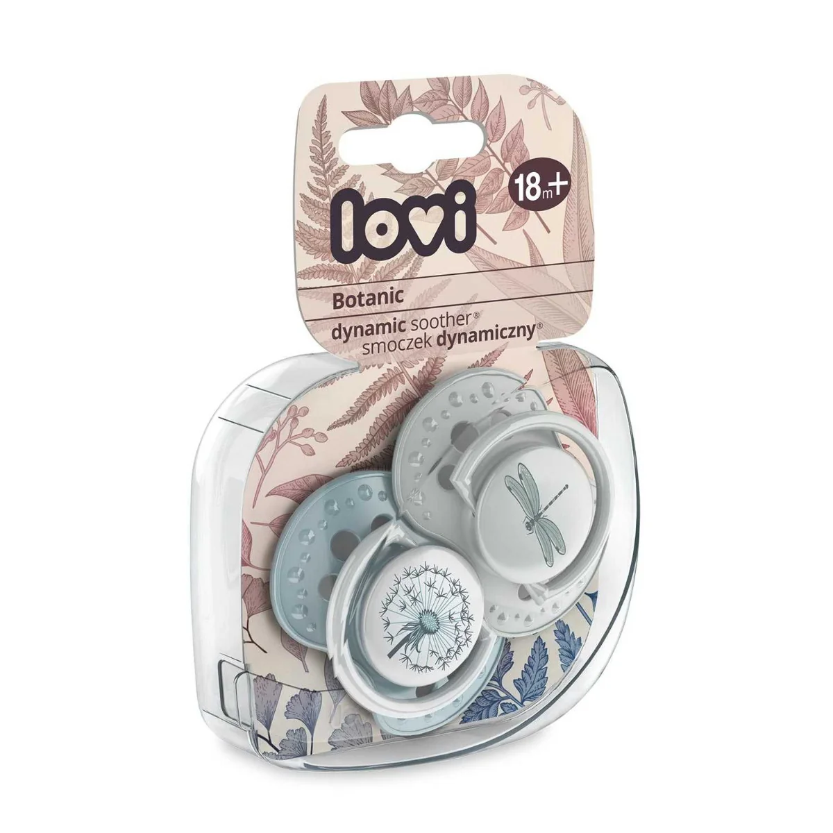 Lovi Dynamický utišujúci cumlík 18m+ s Botanic boy 1×2 ks, cumlík