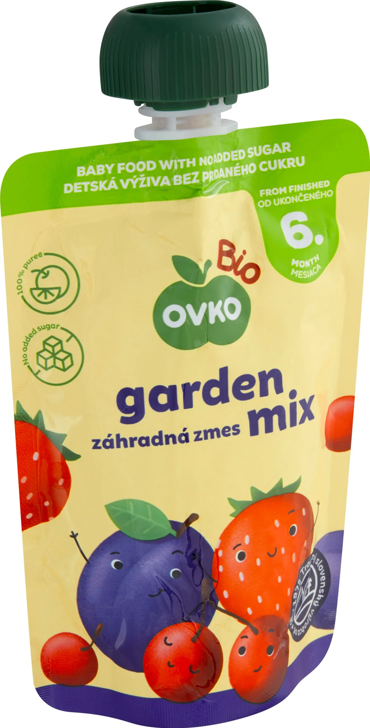 OVKO Bio Detská výživa Záhradná zmes 1×90 g, ovocná kapsička